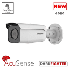 Hikvision DS-2CD2T66G2-2I Pro Series, AcuSense 6MP IP67 IR IP Bullet Camera, 4mm Fixed Lens, White