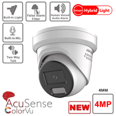 Hikvsion 4MP DS-2CD2347G2H-LISU/SL(4mm) Smart Hybrid Light with ColorVu Fixed Turret