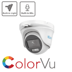 HiLook by Hikvision THC-T129-MS(2.8mm)(HiLook STD) 2MP ColorVu 4in1  20m Turret Dome