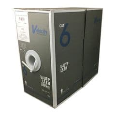 Internal Low Smoke Cat6 U-UTP 23AWG 4 Pair LSZH White Velocity 107-0086 305M Cat6