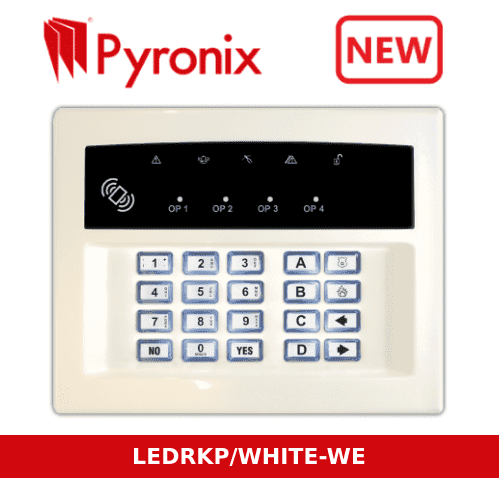 Pyronix Enforcer LEDRKP-WHITE-WE Wireless Arming Keypad LEDRKP-WHITE-WE