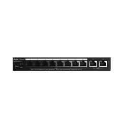 RG-ES210GC-LP 10-Port Gigabit Smart Cloud Managed POE Switch, 8 PoE/POE+ Ports, 70W with 2 Gigabit R