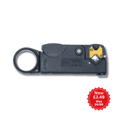 RG6 & Cat5/6 Cable Stripper (adjustable) (Yellow) (Offer)