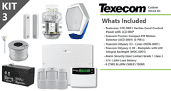 Texecom Kit 3 -  All in 1 - CFE-0001 Control Panel + LCD + Complete Sounder + Sensors & More