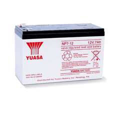 Yuasa NP7-12 Industrial NP Series, 12V 7Ah Valve Regulated Lead Acid Battery, A-D Terminals, 20-Hr