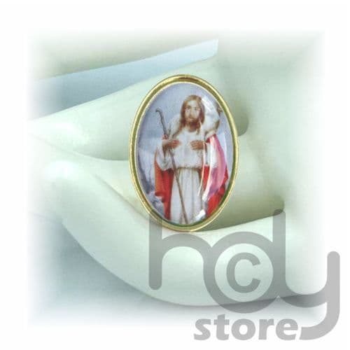 Good Shepherd Lapel Pin with domed picture