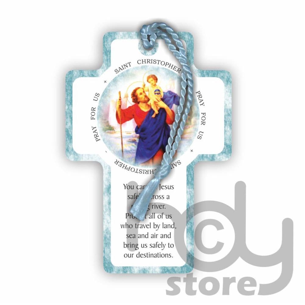 St Christopher Cross Shaped Bookmark