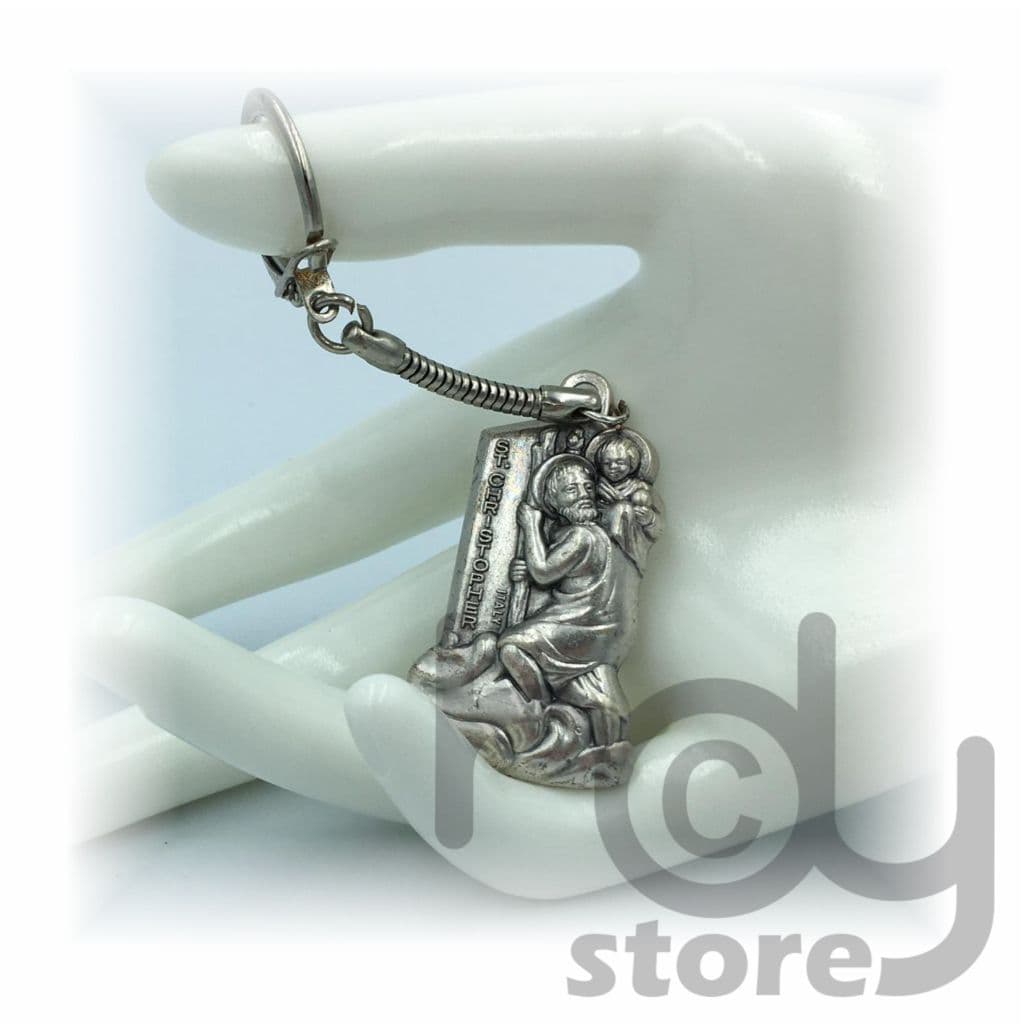 St Christopher - Hinged Medal Keyring