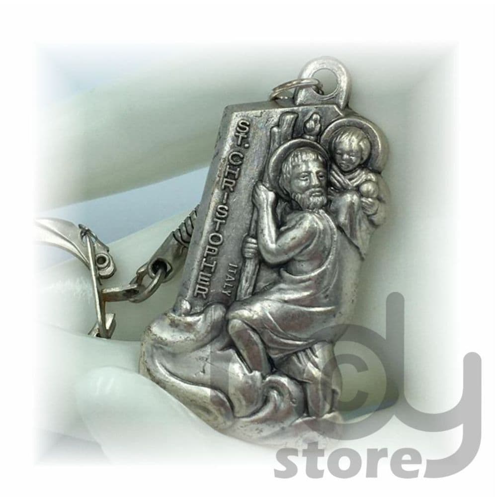 St Christopher - Hinged Medal Keyring