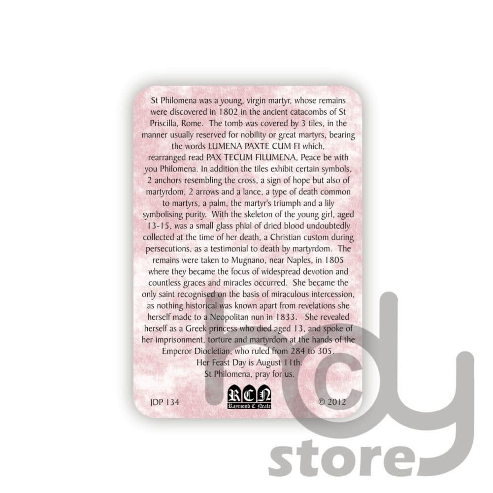 Wonder Worker Prayer Card Booklet St Philomena