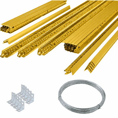 10m2 Complete Golden Grid System x 24mm Wide ( Tiles Not Included).