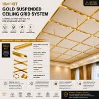10m2 Gold Suspended Ceiling Grid Suspension System 600mm x 600mm