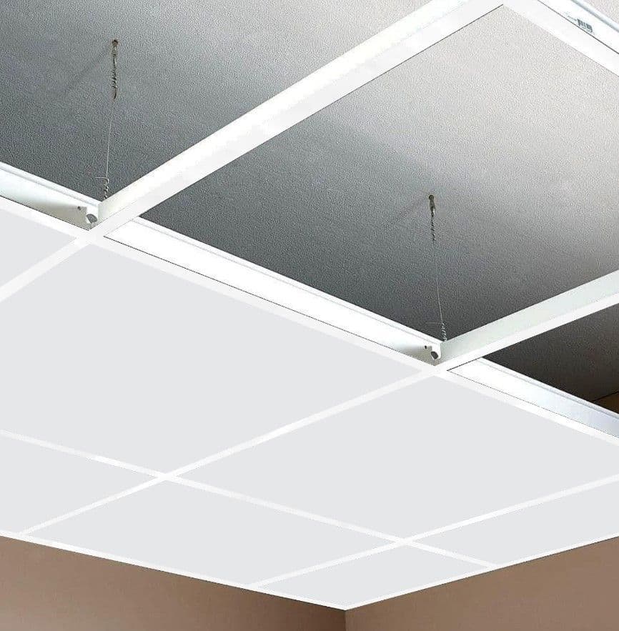 10m2 White Suspended Ceiling Grid System Kit & x28; Tiles Not Included