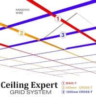 1m² Complete Suspended Ceiling System with Tiles – Minimum Order 5m²