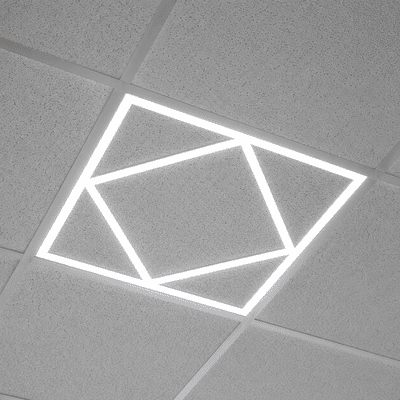 595x595mm LED Borderline Diamond Panel Light 64W Cool White 6500K | 6720 Lumens | Suspended Ceiling
