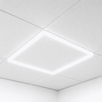 595x595mm LED Borderline Panel Light 48W CCT | 3000K / 4000K / 6500K | 4800 Lumens | Suspended Ceili