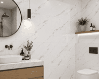 Bianco Stone Glossy Porcelain Tiles 600x600mm – Elegant White Marble Effect Floor & Wall Tiles
