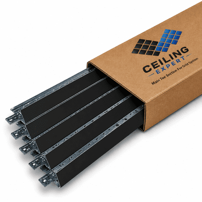 Black Main Tee Section Support For Suspended Ceiling Grid System Spares Compoents Bar Support