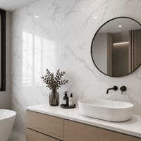 Casini Carrara Glossy Porcelain Floor & Wall Tiles 600x600mm – Premium Marble Effect Tiles