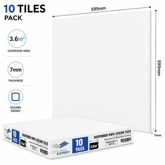Suspended Ceiling Tiles | Easyclean & Wipeable | Ceiling Expert