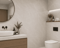 Crema Marfil Grey Glossy Porcelain Tiles 600x600mm – Luxury Stone Effect Floor & Wall Tiles