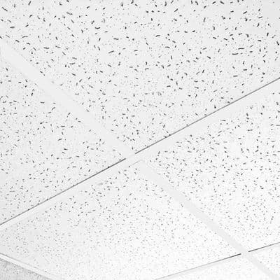 ND Fissured Suspended Ceiling Tiles: 595 x 595mm, 8 Tiles. Ceiling Panels Acoustic Tiles 600 x 600