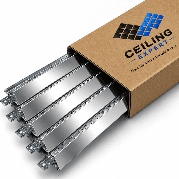 Polished Chrome Mirror Main Tee Section Support For Suspended Ceiling Grid System Support Bar Spares