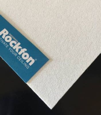 Suspended Rockfon 1195mm x 595m A24  Artic Square Ceiling Tiles For 1200mm x 600mm Grid