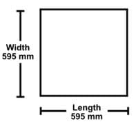 Suspended Rockfon 595mm x 595m A24  Artic Square Ceiling Tiles For 600mm x 600mm Grid