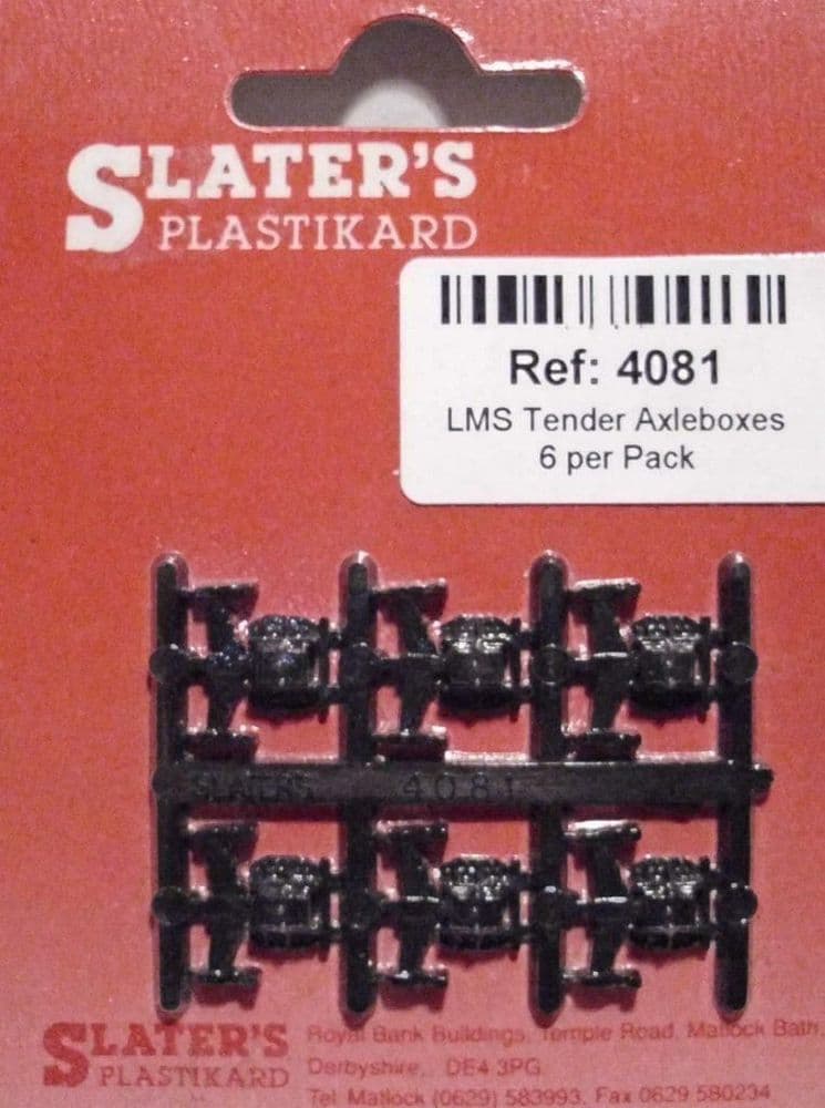 SLATER S PLASTIKARD 4081 1 76 SCALE LMS Tender Axleboxes 4mm x 6 ...