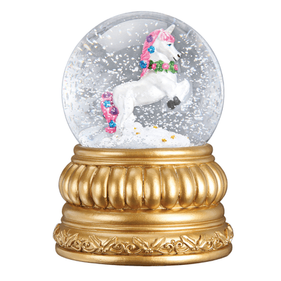Prancing Unicorn Snow Globe