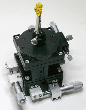 4 Axis 60mm XYZ Theta Precision Stage with Specimen Clip