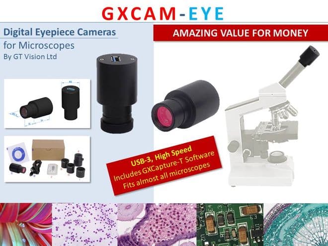 GXCAM-Eye-5 - USB-3, Digital Eyepiece Camera 5MP, For Eyepiece Tubes + GXCapture-T Software