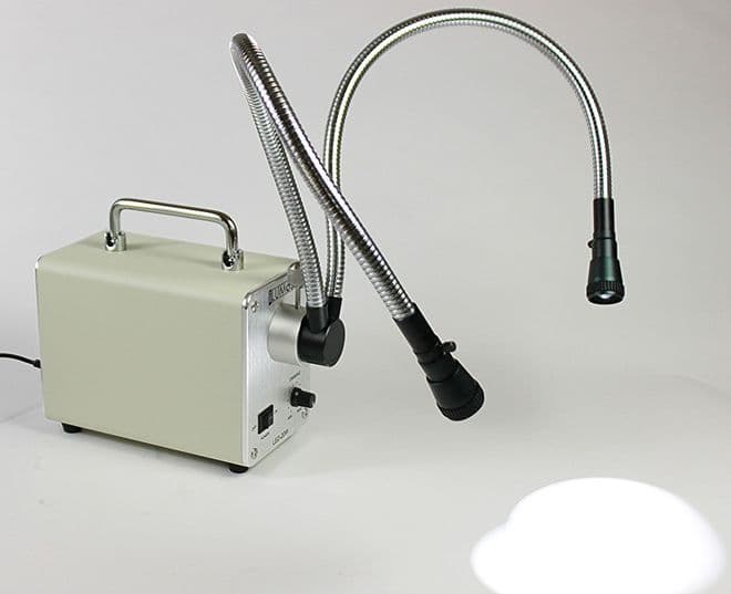 High Intensity Dual Gooseneck LED Microscope Illuminator