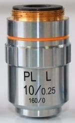 Objective PLAN ACHROMATIC LWD infinity 10X non-coverglass corrected, materials type