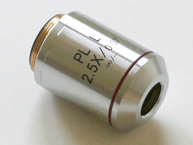 Objective PLAN ACHROMATIC LWD infinity 2.5X non-coverglass corrected, materials type