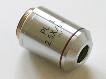 Objective PLAN ACHROMATIC LWD infinity 2.5X non-coverglass corrected, materials type