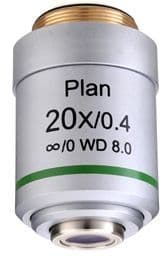 Objective PLAN ACHROMATIC LWD infinity 20X non-coverglass corrected, materials type
