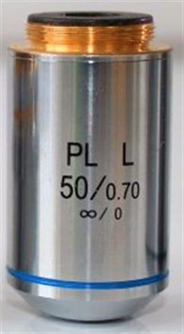 Objective PLAN ACHROMATIC LWD infinity 50X non-coverglass corrected, materials type