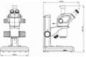 UM1078B ultraZOOM-3 Stereo Zoom Microscope 7X-63x (up to 351x), Trinocular with dual LED stand