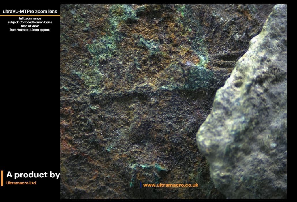 ultraVU High Magnification Lens Demonstration of Zoom Capabilities - Roman Coins