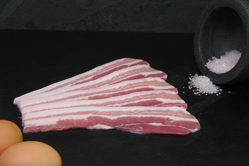 Free Range Tamworth Unsmoked Streaky Bacon