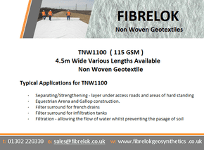 FIBRELOK CONTRACTOR Non Woven Geotextile 1100   4.5m x 100m ( 105 GSM )