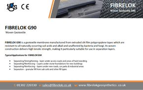 FIBRELOK CONTRACTOR Woven Geotextile G90 4.5m x 100m