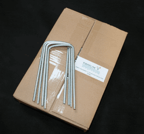 Heavy Duty Galvanised U Pins ( Box 100 ) 180mm x 80mm x 180mm x 6mm Ribbed