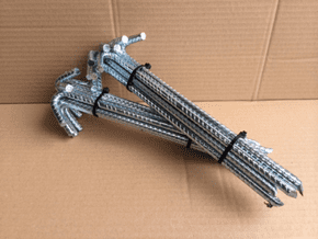 Heavy Duty J Pins Galvanised ( Box 10) 300mm x 10mm Ribbed