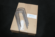Heavy Duty Steel U Pins ( Box 50 ) 180mm x 80mm x 180mm x 6mm Ribbed