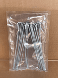 Tent Awning Pegs Galvanized J Pins 9" Metal Pegs Camping Netting x 20