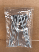 Tent Awning Pegs Galvanized J Pins 9" Metal Pegs Camping Netting x 20