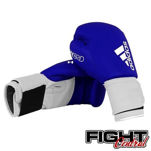 Adidas Hybrid 100 Boxing Gloves - Blue/White